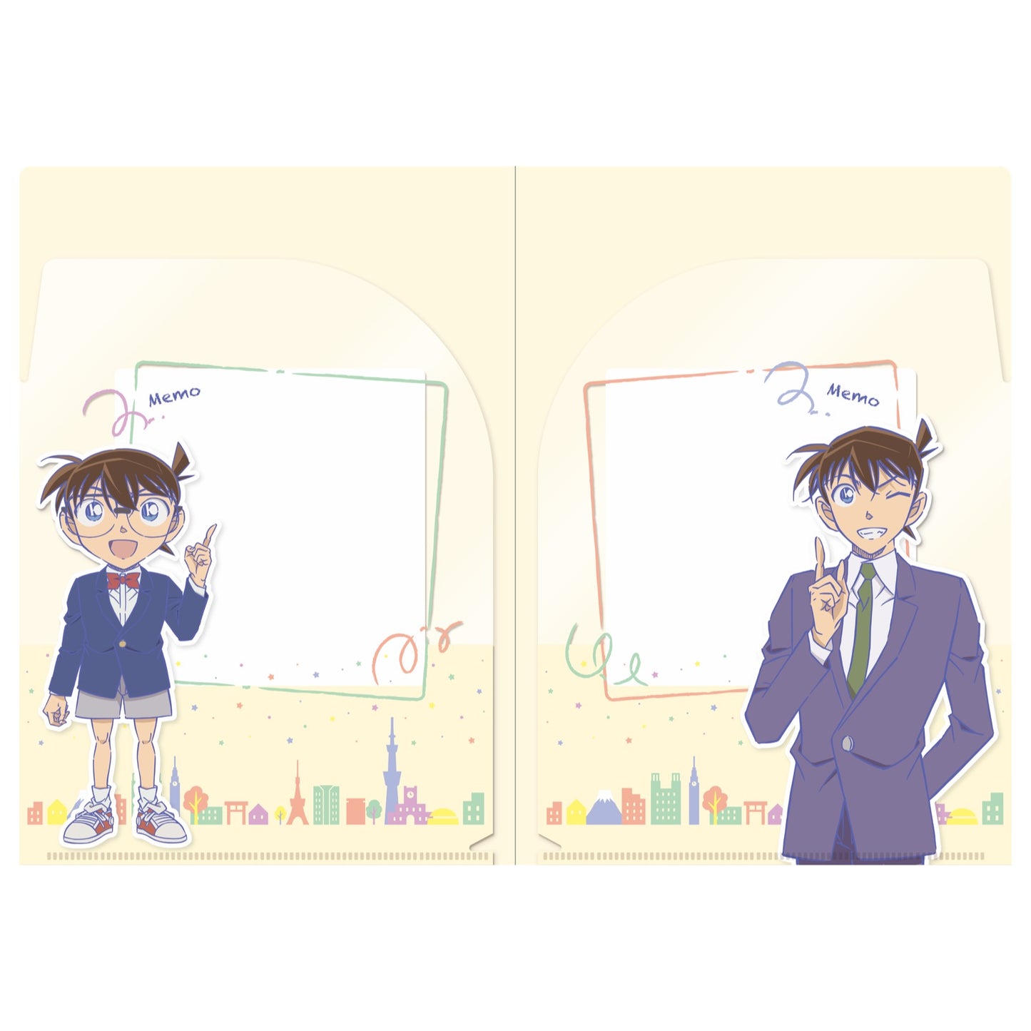 書けるクリアファイルWポケット 名探偵コナン スナップ