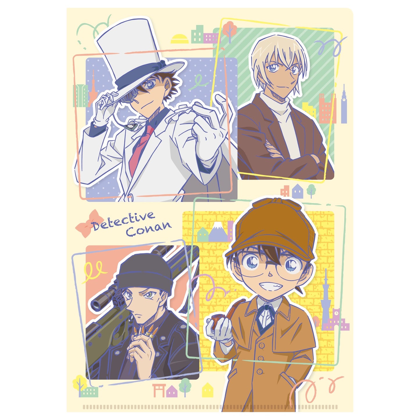 書けるクリアファイルWポケット 名探偵コナン スナップ