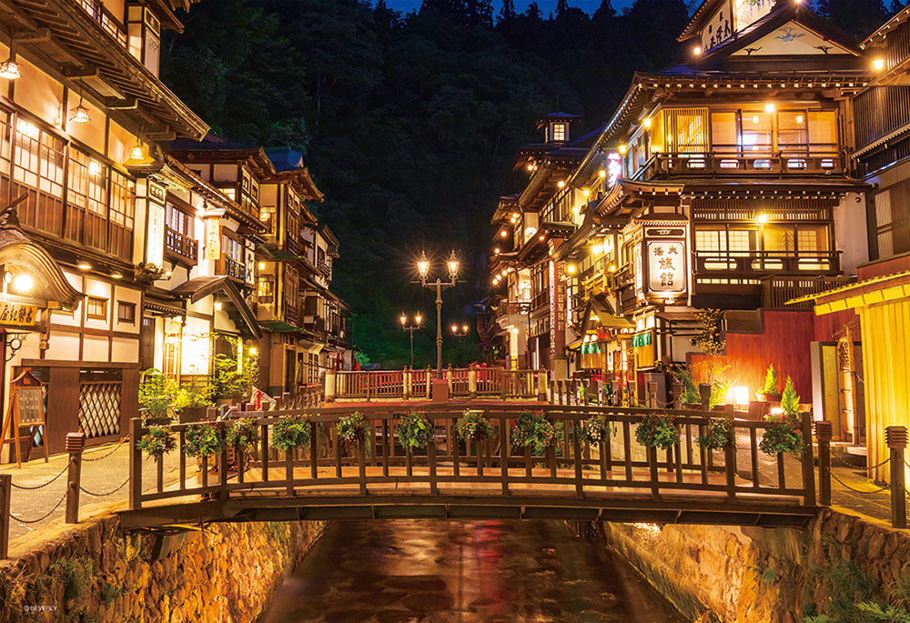 夜の銀山温泉